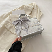 Large Capacity Fashion Letter Print Tote Bag with Scarf Bow - Stylish Synthetic Leather Shoulder Bag for Women, Floral Pattern, Zip Closure, Perfect for Commuting & Everyday Use, Large Tote Bag