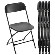ANTONIA 20/10/8/6/4Set Stackable Plastic Folding Chair Pack with 350lb Steel Frame, Portable Outdoor Commercial Seat Perfect for Wedding, Party, Picnic, Dining, and Events Available in Classic White and Black