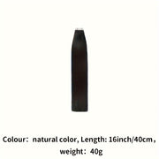 Natural Black Tape in Hair Extensions Human Hair Black Tape in Hair Extensions Real Human Hair Extensions Tape in #1B Black Hair Extensions Real Human Hair 20pcs 16-26 Inches