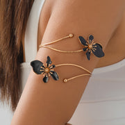 1pc Elegant & Sexy Floral Open Cuff Armlet - Iron Material, Perfect for Parties, Weddings, Summer Events, and Casual Outings - Ideal Gift for Friends & Family, Floral Armlet