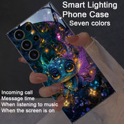 The dazzling smart voice controlled luminous phone case under starlight is suitable for S24Ultra/S22U/223Ultra/S21U/S20U/S10/Note20Ul/Note10+intelligent luminous voice control luminous technology, elegant daytime design, enha