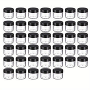 40-Pack Round Acrylic Plastic Jars with Screw-On Lids - Multipurpose Storage Containers for Creams, Cosmetics, Medicine, Spices, and Small Accessories - Durable,, Unscented