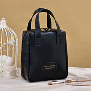 1pc Large Capacity Makeup Bag, Portable Large Opening Makeup Bag, Double Zipper Home Travel Bag