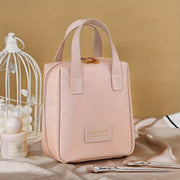 1pc Large Capacity Makeup Bag, Portable Large Opening Makeup Bag, Double Zipper Home Travel Bag