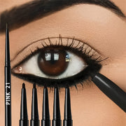5pcs Waterproof and Sweatproof Black Eyeliner Pencils - Long-lasting, Stain-proof for Bold Eye Makeup, Easy Glide Formula for Flawless Wings abcdefg Valentine's Day Gift