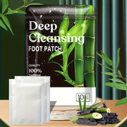 30pcs Natural Bamboo Deep Cleansing Foot Patch, Adhesive Foot Pads with Ginger Powder for Foot Care After Bath When Sleep Warm and Relax