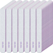 200pcs Nail Files - 100/180 Grit Double Sides Emery Boards Reusable Nail Files for Acrylic & Natural Nails - Professional Manicure Tools for Home & Salon Use - Oval Shape - Perfect Gift for Nail Enthusiasts