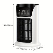 1pc Portable 3-in-1 Air Conditioner, Humidifier & USB Fan - Cool Down Temperature within 3 Seconds, Colorful Night Light, Super Cold Super Fast Cooling, Ideal for Office & Home Use, Office Essentials | Modern Aesthetic | USB