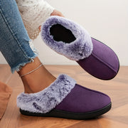 CozyPlus Slippers - Ultra-Soft, Plush Lined, Non-Slip, Closed-Toe, Flat Sole, Warm, and Fuzzy Winter Shoes for Home - Soft, Gentle, and Comfortable Footwear for Cold Weather