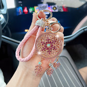 Elegant Rhinestone Dreamcatcher Keychain - Durable Alloy with Lobster Clasp, Perfect for Women'S Handbags & Car Accessories, Birthday Gift Idea, Car Keychain | Elegant Keychain | Rhinestone Embellishments, Keychain for Purse