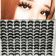 48 Pairs Mixed Style False Eyelashes - Fluffy, Curled, Dramatic 5D Wispy Strip Faux Mink Lashes, Voluminous Black & Light Brown Mix for Long-Lasting Glam