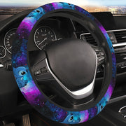 15 Inch Disney Stitch Catone Steering Wheel Cover, Universal Fit, No Inner Circle, Polyester Fiber, Anti-Slip, Protective, for Car, Truck, SUV, Men and Women