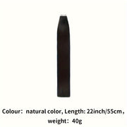 Natural Black Tape in Hair Extensions Human Hair Black Tape in Hair Extensions Real Human Hair Extensions Tape in #1B Black Hair Extensions Real Human Hair 20pcs 16-26 Inches