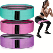 3pcs Resistance Bands For Legs And Butt, Fabric Exercise Loop Bands Yoga, Pilates, Rehab, Fitness And Home Workout, Strength Bands For Booty