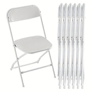 ANTONIA 20/10/8/6/4Set Stackable Plastic Folding Chair Pack with 350lb Steel Frame, Portable Outdoor Commercial Seat Perfect for Wedding, Party, Picnic, Dining, and Events Available in Classic White and Black