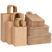 Superlele 150pcs Paper Bags In 3 Sizes, Brown Paper Bags With Handles Gift Bags Bulk, Kraft Paper Bags For Wedding Gift Wrapping, Shopping Bags, Retail Bags, Party Bags, Favor Bags And Mother'S Day Gift Wrapping, 8/10/12 Inch