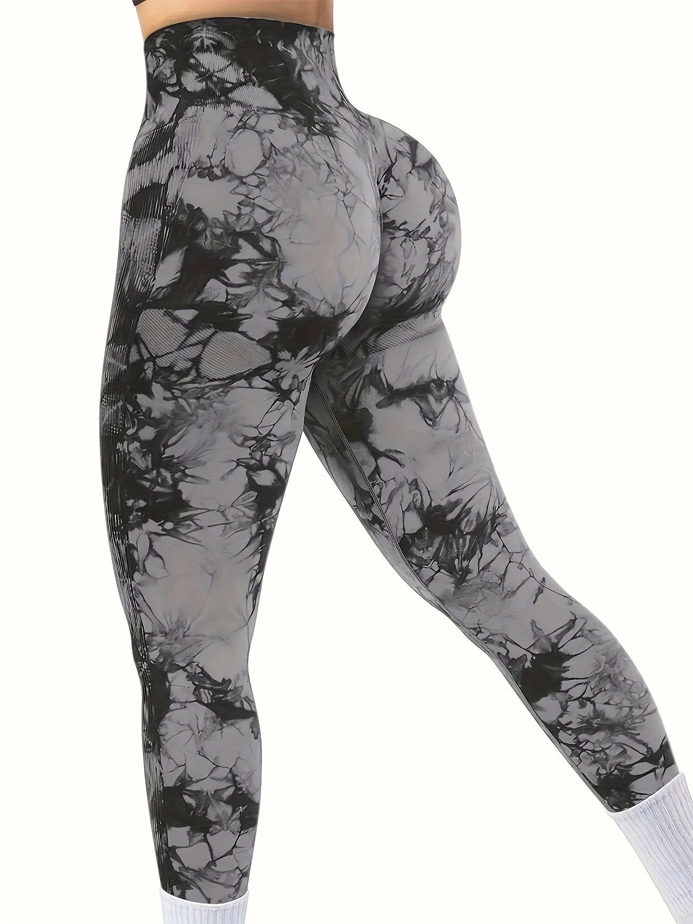 3pcs Women Tie Dye High Stretchy Yoga Leggings Pants - High Waist Butt Lifting Workout Tight Sports Pants - Made from Polyester & Spandex - Suitable for Yoga, Fitness & Workout - Perfect Gift for Women Who Love Sports