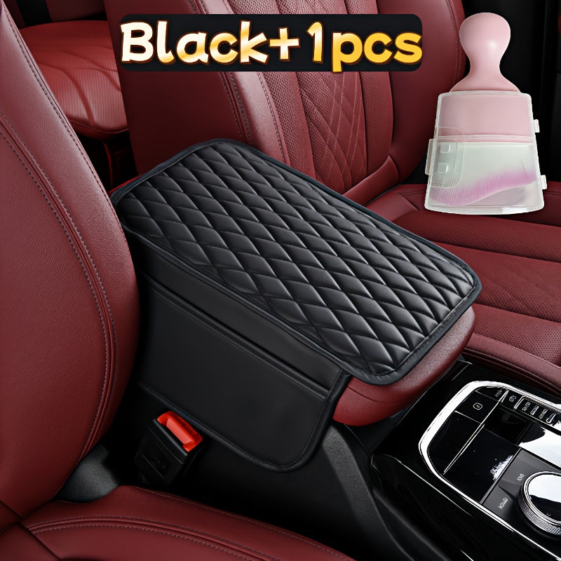 High Quality Armrest Box Pad Combination Set, Armrest Box Protective Cover PU Leather Storage Pad, Multiple Colors to Choose From