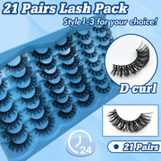 24 Pairs Of Eyelashes 3 Different Types Natural False Eyelashes Faux Mink Eyelashes Fluffy False Eyelashes Volume False Eyelashes Cat Eye Look Dramatic Eyelashes Strip Eyelash Kitty Valentine'S Day Girls Must Have Makeup
