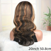 New Year'S Promotion 13x6 Highlight Lace Front Wig Human Hair Body Wave 180 Density HD Lace Front Wigs Human Hair Pre Plucked FB/30 Ombre Glueless Wigs 13x6 Lace Frontal Balayage Wigs Human Hair For Women