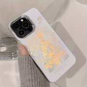 Aesthetic High-end Laser Dream Castle Fireworks Phone Case - Electroplated, Suitable for iPhone 11, 12, 13, 14, 15 Models