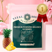 ArtisanOve Vital Source Nutrition - Premium Feminine Balance Gummies with Hawaiian Pineapple & Ginger Extract, 60 Count (30 Servings), Soft Candy for Women’s Health & Wellness