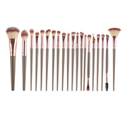 Professional Makeup Brush Set in Combination Light Beige - 20/40pcs with High-Quality Nylon Bristles, Headbands, Sponges & Velvet Applicators, ABS Plastic Handles, Fragrance-Free