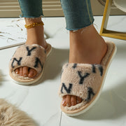 Women's Slip-On Slippers with Leopard Print & Pink Fuzzy Trim - All-Season Indoor House Shoes, Soft Fabric Upper & EVA Sole for Cozy Home Comfort, House Slippers