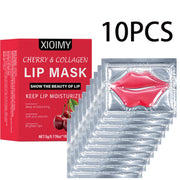10pcs Cherry And Collagen Jelly Lip Mask, Effectively Moisturizes Lip Skin, Brightens Lip Skin, Bidding Farewell to Dryness And Dullness, Making Lip Skin Brighter And More Delicate, Lip Care, Soft Texture, Comfortable Fit