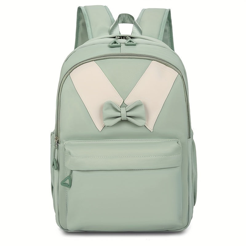 Airline Approved Unisex Carry-On Backpack - Foldable Oxford Fabric with Adjustable Straps, Zipper Closure & Pink Bow Design for College, Travel, Hiking, School (Hand Wash Only), Travel Backpack | Casual Backpack | Durable Bac
