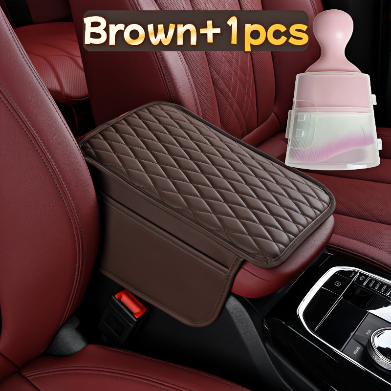 High Quality Armrest Box Pad Combination Set, Armrest Box Protective Cover PU Leather Storage Pad, Multiple Colors to Choose From