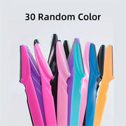 Set of 30pcs Eyebrow Pet Scissors Suit, Stainless Steel Blades, Portable Face Trimmer for Eyebrow Trimming and Hair Removal, Safe Grip Beauty Tools