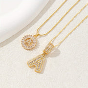 2 Packages of Initial Pendant Necklace, Letter Necklace with Adjustable 17 "-19" Chain, Valentine'S Day Gift, Suitable for Ladies And Girls