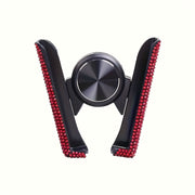 1pc New Car Phone Holder with Artificial Diamond Car-mounted Phone Holder, Cute Dual-function Air Outlet Navigation, Air Outlet Car-mounted Holder