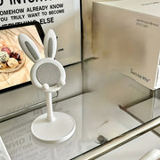 Cute Bunny Adjustable Phone Stand, ABS Material, Universal Desktop Holder, Stable Grip, Portable Design, Ideal Gift for Apple, Huawei, Samsung, Xiaomi & More, Versatile Use