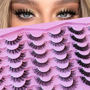 24 Pairs Of Eyelashes 3 Different Types Natural False Eyelashes Faux Mink Eyelashes Fluffy False Eyelashes Volume False Eyelashes Cat Eye Look Dramatic Eyelashes Strip Eyelash Kitty Valentine'S Day Girls Must Have Makeup