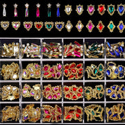 240-Piece Nail Art Rhinestone Set, Alloy Studs for Women and Girls, Unscented, Versatile Nail Jewelry for DIY Manicure Decoration and Accessories