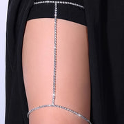 Rhinestone Leg Chains - Sparkling Body Chain with Luxurious Accents, Iron Construction, Perfect for Beach, Pool, and Party Wear, Beach Accessories|Sexy Legwear|Rhinestone Chains
