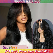 250% Density 6x4 Lace Front Human Hair Wig - 100% Real Remy Hair, Body Wave, Natural Look, Multi-Purpose for Daily Wear, Parties, and Special Events, Suitable for All Occasions, Elegant Style for Women, Special Event Wig | El