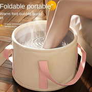 Luxurious Portable Foldable Foot Soaking Tub with Temperature Control - No Power Needed, PEVA Material, Odor-Free, Ideal for Home Care and Travel - Allergy-Friendly, Multi-Purpose Soaking Bucket with Insulation Layer, Perfect