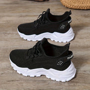 Cheap Women'S Fashion Pure Color Tied Sneaker, Summer Mesh Breathable Outdoor Running Shoes, Low-Top Comfortable Platform plus Size Women'S Shoes-Gift