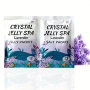 Foot Soak, Jelly Spa Pedicure Spa, Bubble Foot Bath Spa, Foot Salt Soak for Stubborn Foot Odor Dry Cracked Feet Foot Care for Women Men Summer Essential (Lavender, Rose,Strawberries)