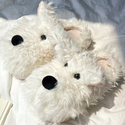 Cozy Cartoon Dog Plush Slippers for Women - Warm, Comfortable Indoor Shoes with Cute Doll Design, Non-Slip EVA Sole, Stray, Casual, Couple Slippers