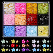 1500pcs Y2K Style Nail Art Charm Set, Featuring 3D Resin Flowers, Golden And Silvery Caviar Beads, Pearls, Hypoallergenic, Unscented, for DIY Finger Trimming And Nail Design Decoration.