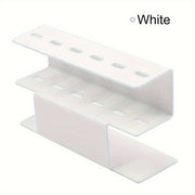 1pc Professional Eyelash Extension Tool Organizer, 6-Slot Acrylic Storage Holder for Eyelash Tweezers, Hypoallergenic Makeup Beauty Instrument Stand, No Power Required
