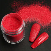 1 Bottle Crimson Nail Art Glitter Powder – Sparkling Red Sugar Effect for Winter Manicures, No-Scent, Triangular Shape, Perfect for Nail Charms and Gems, Glitter Nail Finish | Vibrant Nail Art | Fine Nail Powder