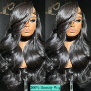 13x4 Lace Front Wig Light Blue Body Wave 26 Inch - Fluffy Heat-Resistant Synthetic Hair, 180% Density Glueless Wig for Women, Middle Part for Daily, Party, Cosplay & Halloween, Wig Accessories