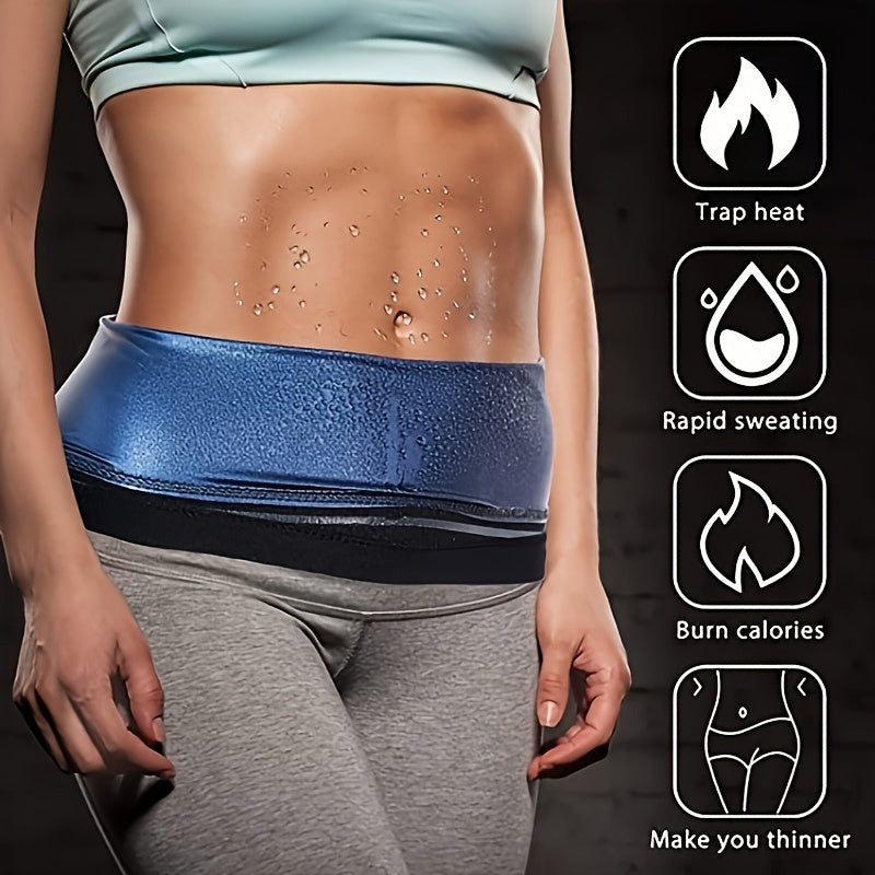 High Sweat Belt for Gym, Yoga & Sauna - Abdominal Control Belt with Flame Design, Non-Woven Fabric for Intense Workouts, Core Support & Weight Loss, Hand Wash/Dry Clean, Flame Pattern Design | Breathable Material