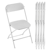 ANTONIA 20/10/8/6/4Set Stackable Plastic Folding Chair Pack with 350lb Steel Frame, Portable Outdoor Commercial Seat Perfect for Wedding, Party, Picnic, Dining, and Events Available in Classic White and Black