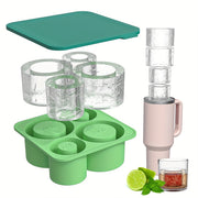 1pc Silicone Ice Cube Mold for Cups - 4-Slot Design, Perfect for 40oz & 30oz Tumblers, Durable and Easy to Clean, Ideal for Refreshing Drinks